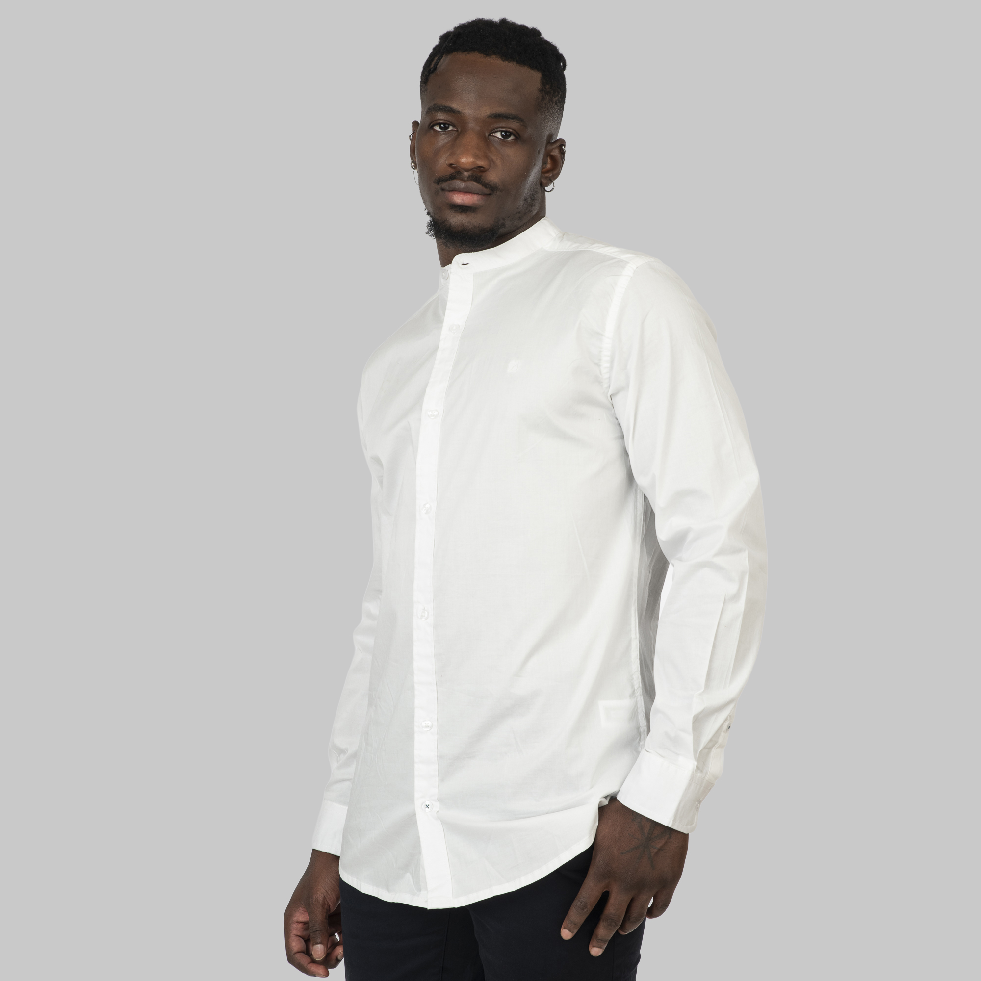 RFS-5136 NOS SHIRTS WITH MAO COLLAR WHITE - Image 3