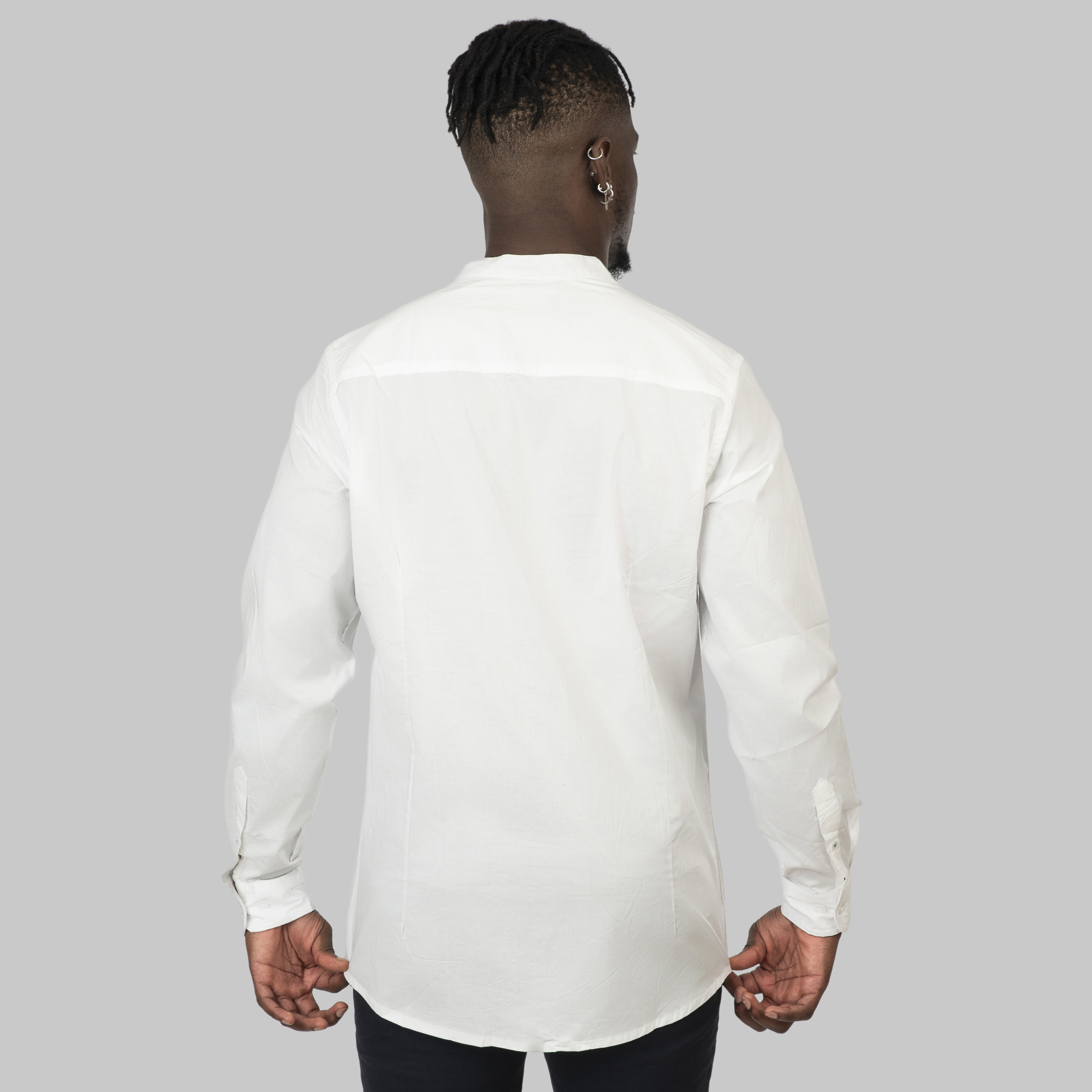 RFS-5136 NOS SHIRTS WITH MAO COLLAR WHITE - Image 4