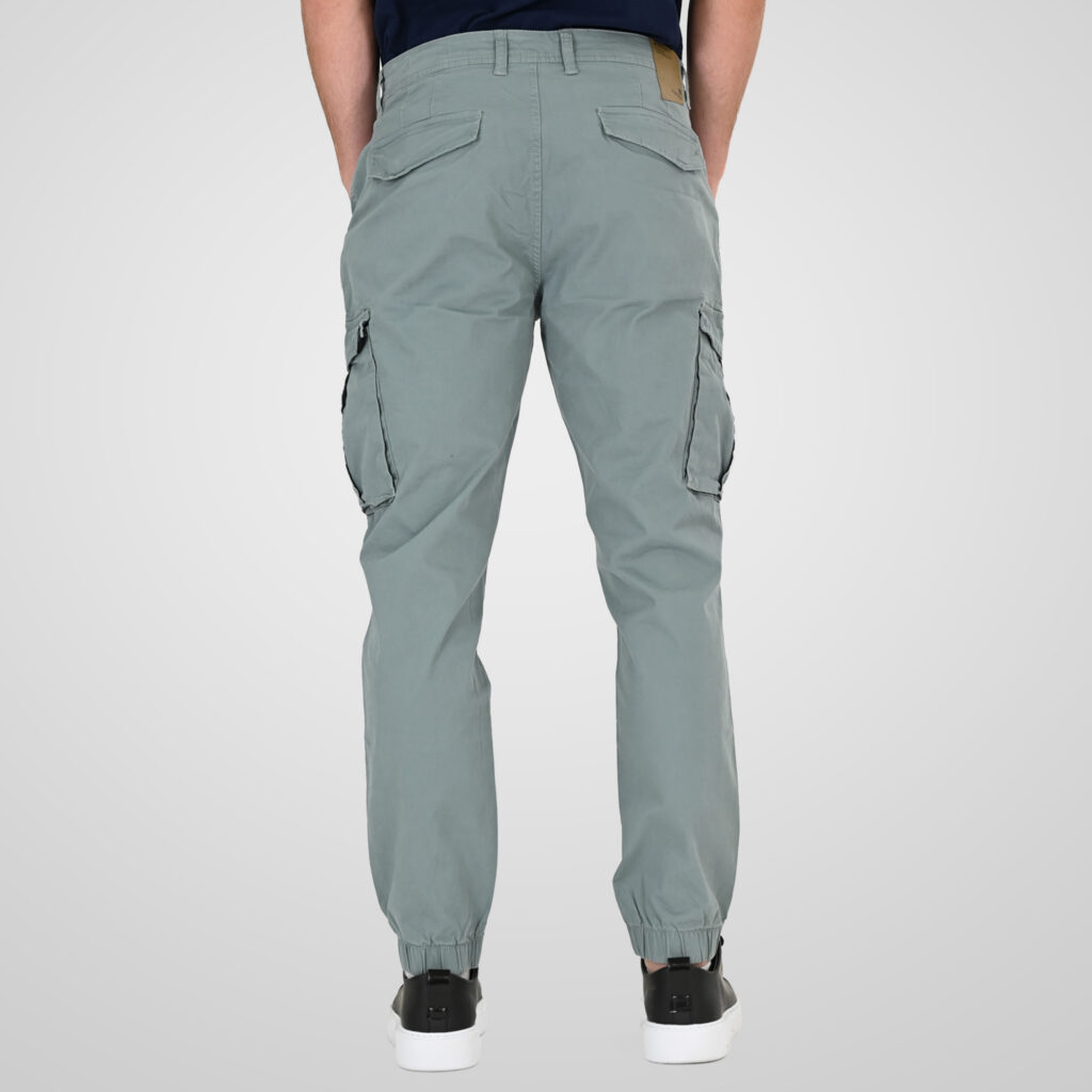 261RCCP-4085 Chinos Cargo Pants with Elastic Ankle Tape Mist Green