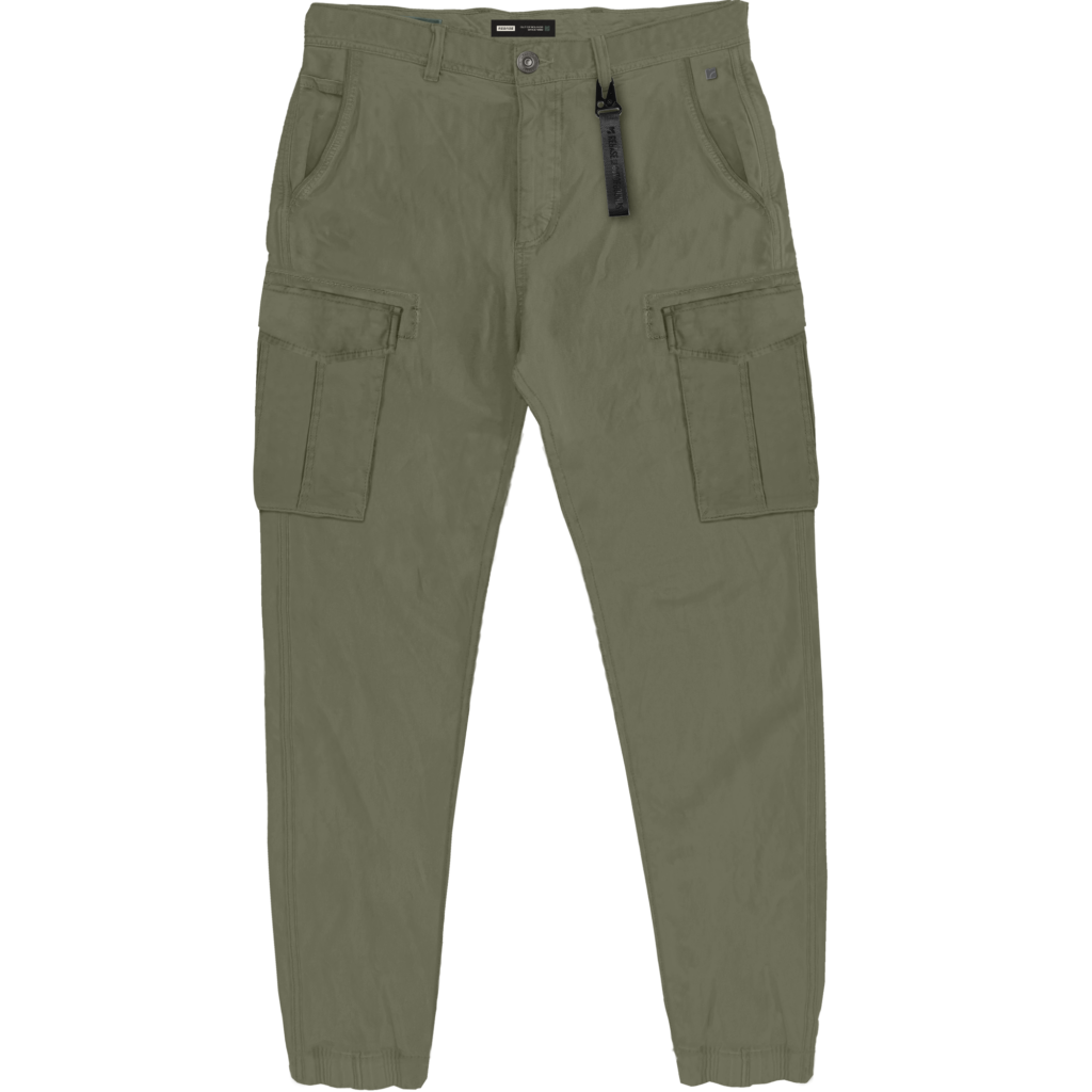 261RCCP-4085 Chinos Cargo Pants with Elastic Ankle Tape LT Olive