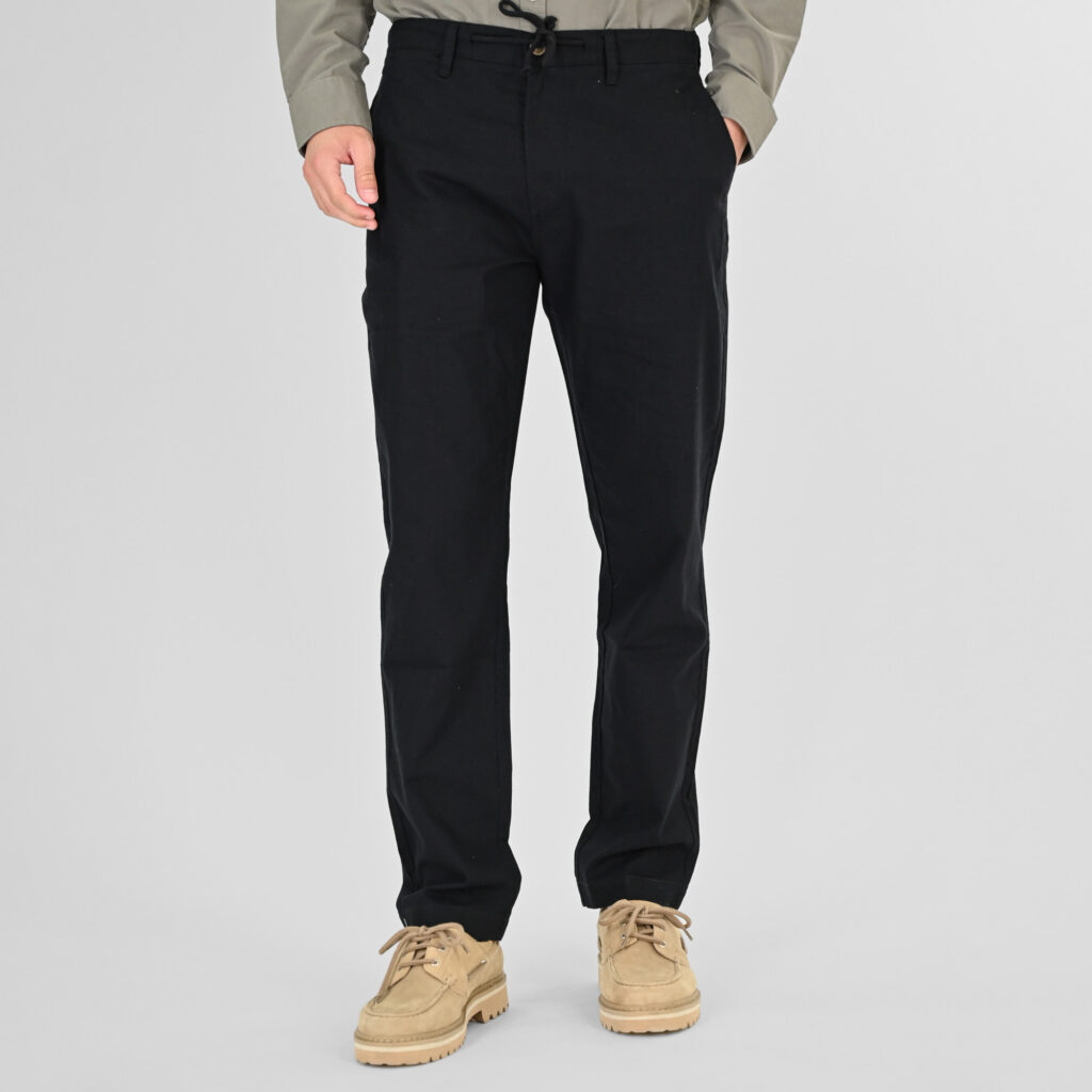 261RCP-4109 Chinos Linen Blend Pants Black
