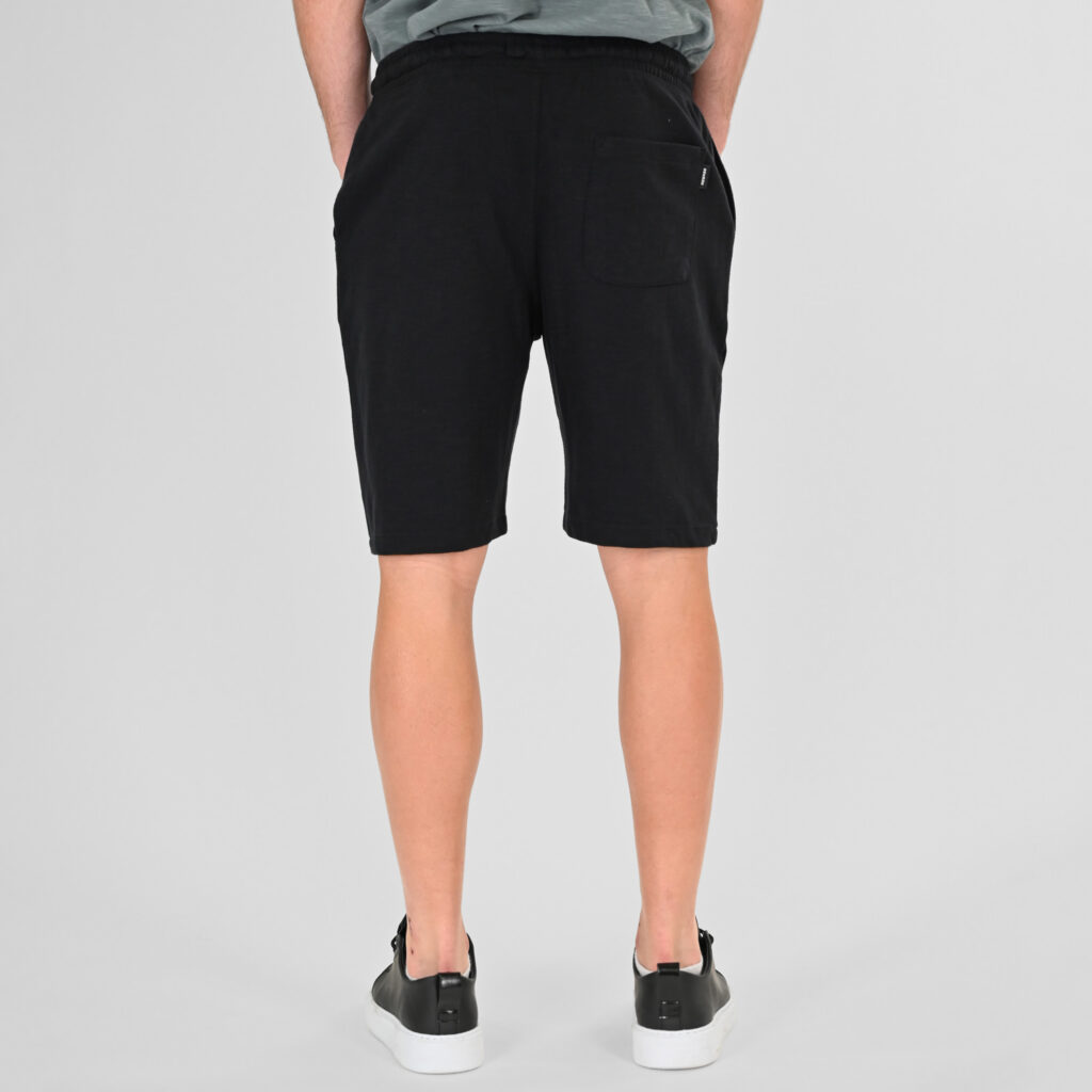 261RMS-6020 Shorts with Elastic Waistband Jersey-Flama Melange Fabric (Special Fabric) Black