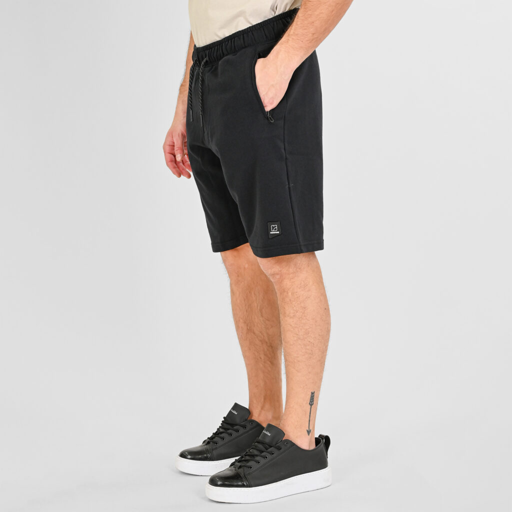 261RMS-6024 Shorts with Zippers at Pockets (Terry Fleece) Black