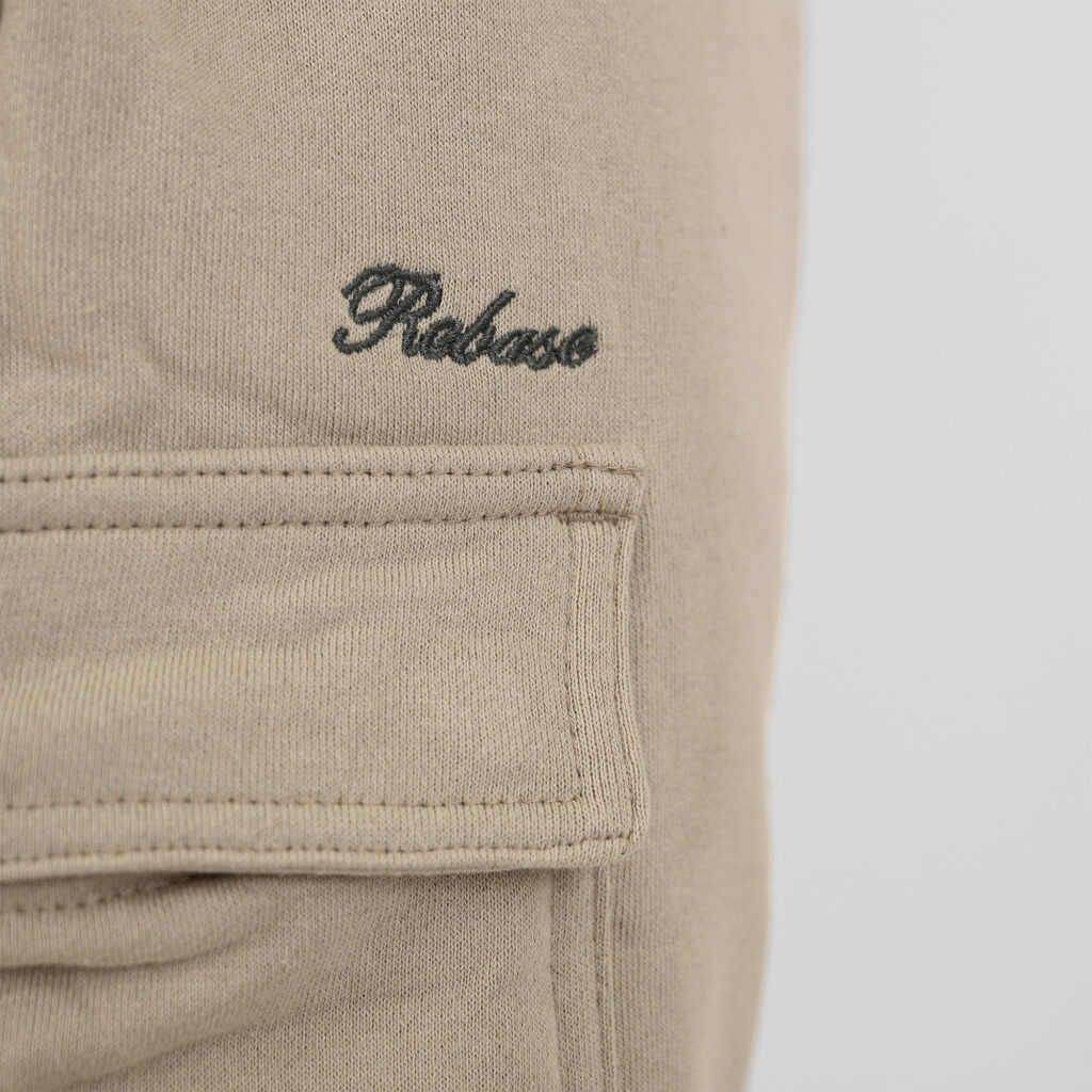 261RMS-6025 Shorts with Cargo Pockets (Terry Fleece) Stone Beige