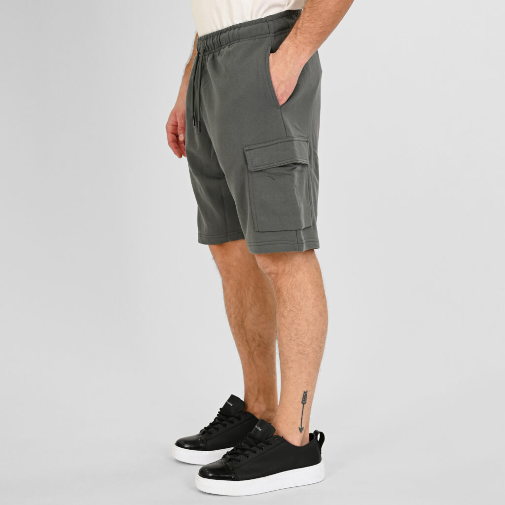 261RMS-6025 Shorts with Cargo Pockets (Terry Fleece) Khaki