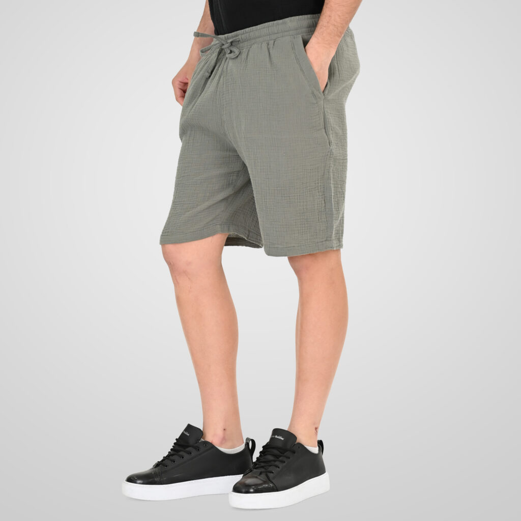 261RMSHO-7049 Shorts with Elastic Waistband (Special Fabric) LT Khaki