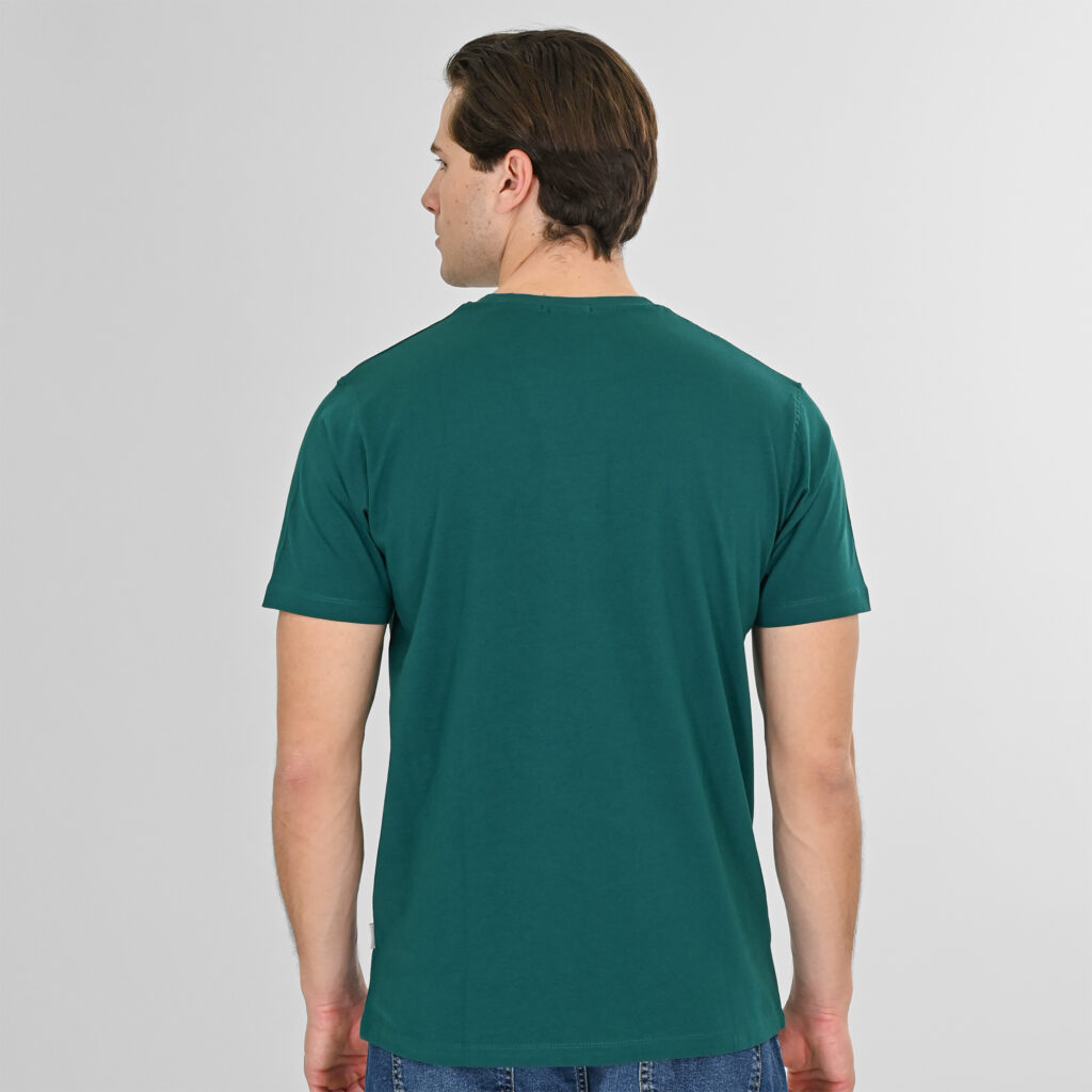 261RTS-9082 T-Shirts with Engraved Graphic Moss Green