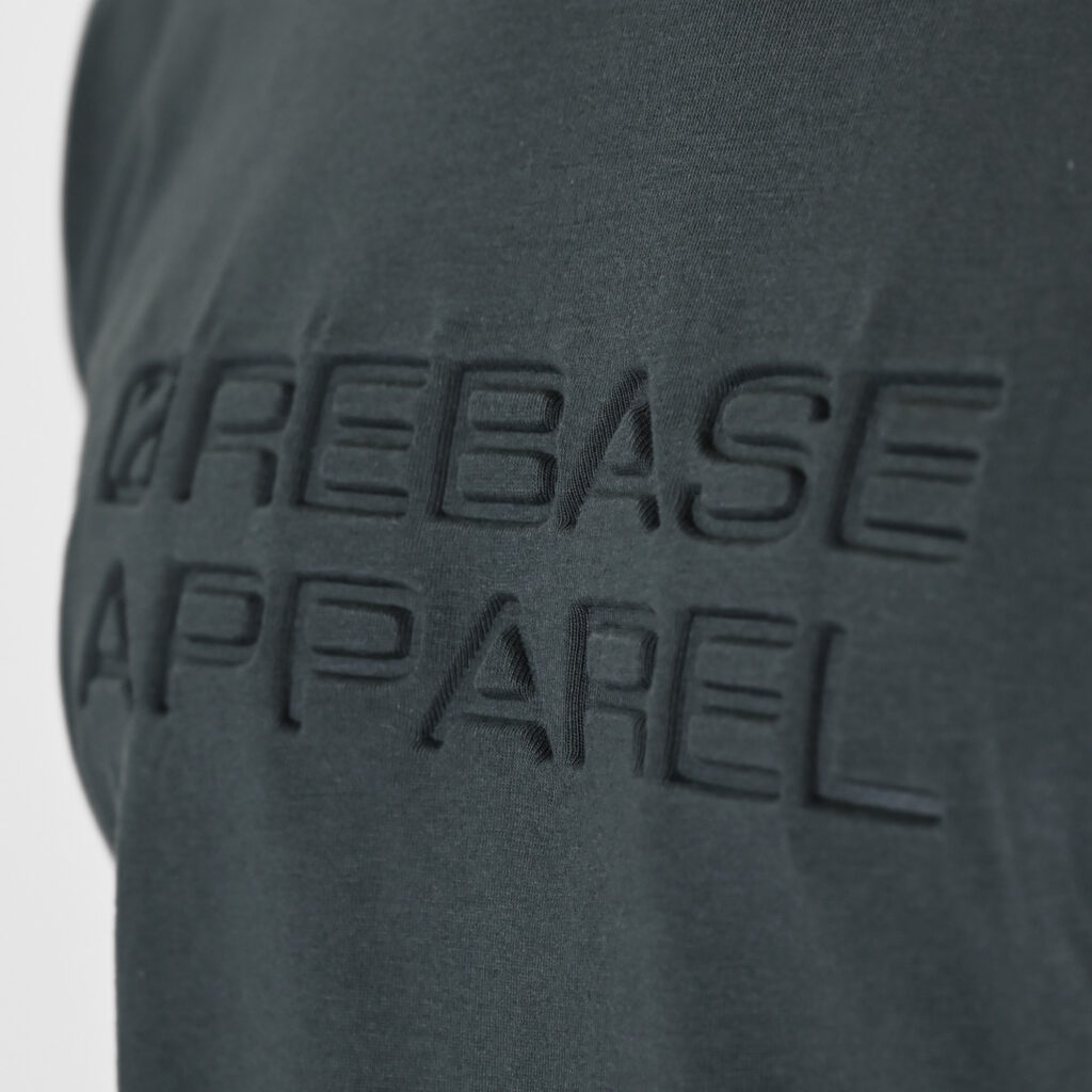 261RTS-9082 T-Shirts with Engraved Graphic Shadow Grey