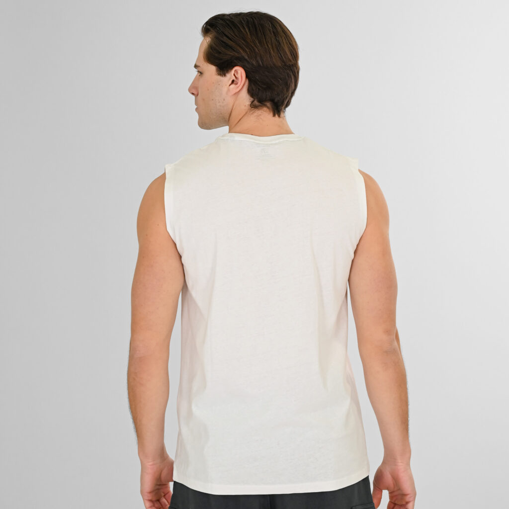 261RTSL-9104 Tank Top with Thin High Density Print White