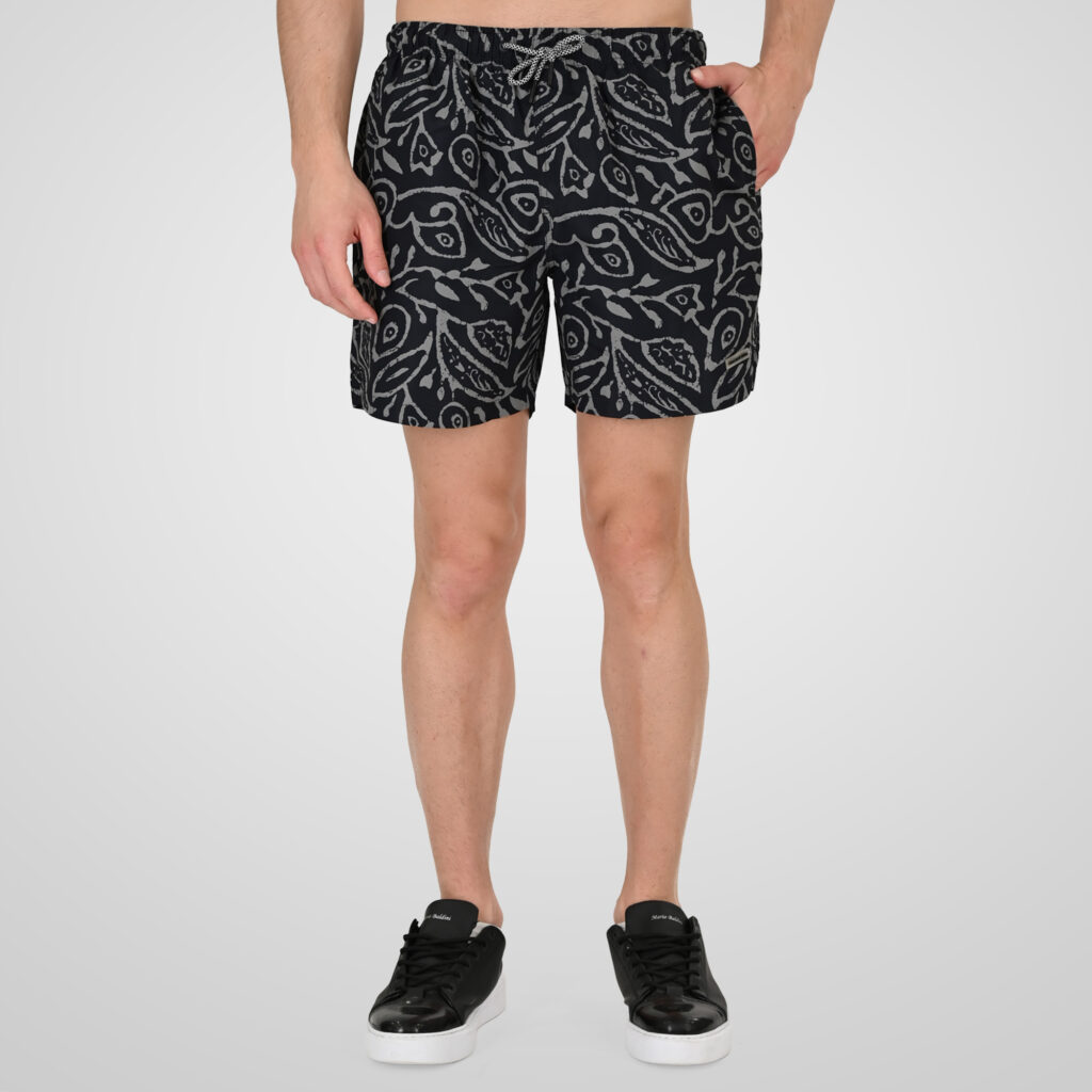 261RMTS-8021 Swim Shorts in Floral Print (AOP) CC65 Black