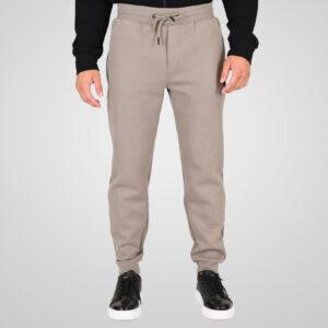 262RPAN-6050 JOGGER PANTS WITH ELASTIC WAISTBAND AND HEM (INTERLOCK) SMOKE BEIGE