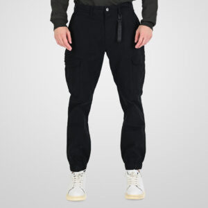 262RCCP-4110 CARGO PANTS WITH ELASTIC TAPE ON HEM BLACK
