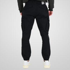 262RCCP-4110 CARGO PANTS WITH ELASTIC TAPE ON HEM BLACK - Image 4