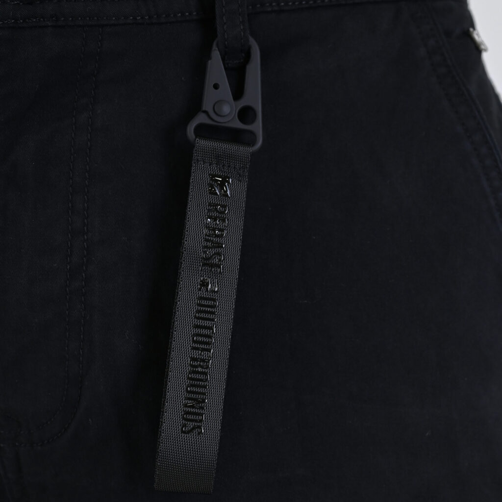 262RCCP-4110 CARGO PANTS WITH ELASTIC TAPE ON HEM BLACK