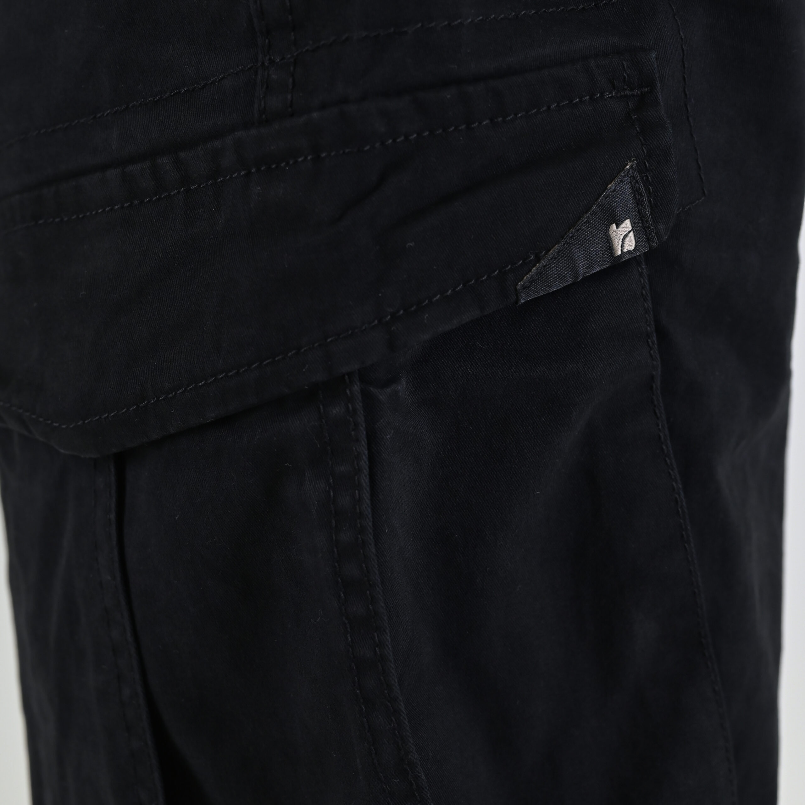 262RCCP-4110 CARGO PANTS WITH ELASTIC TAPE ON HEM BLACK - Image 7