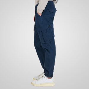 262RCCP-4110 CARGO PANTS WITH ELASTIC TAPE ON HEM BLUE GREY - Image 3
