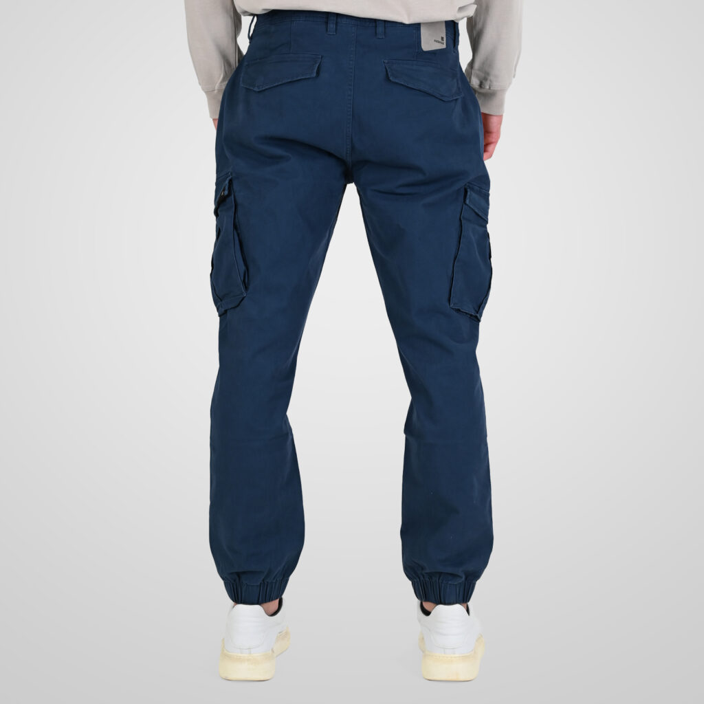 262RCCP-4110 CARGO PANTS WITH ELASTIC TAPE ON HEM BLUE GREY