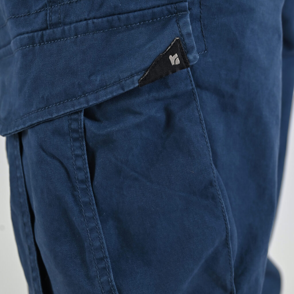 262RCCP-4110 CARGO PANTS WITH ELASTIC TAPE ON HEM BLUE GREY