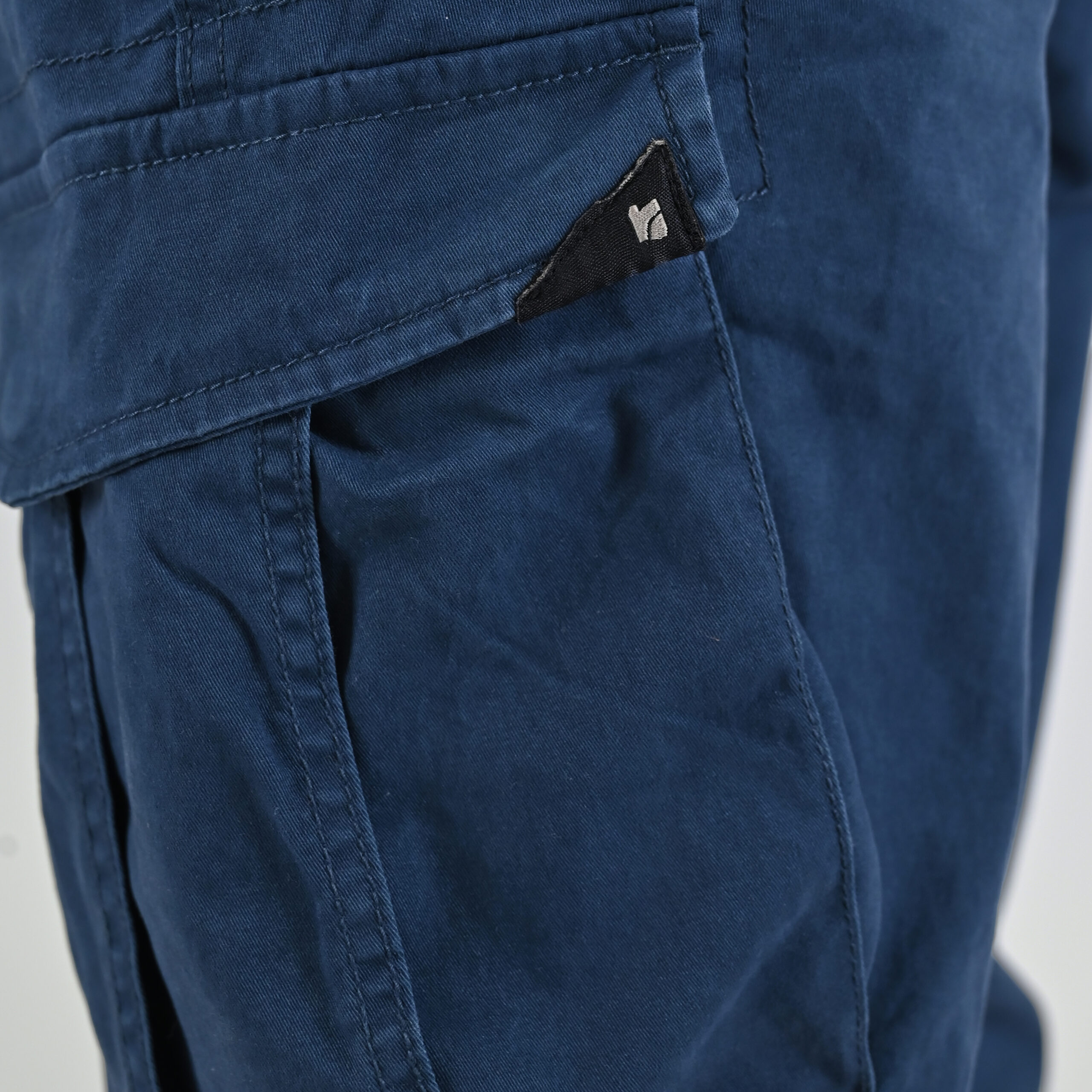 262RCCP-4110 CARGO PANTS WITH ELASTIC TAPE ON HEM BLUE GREY - Image 6