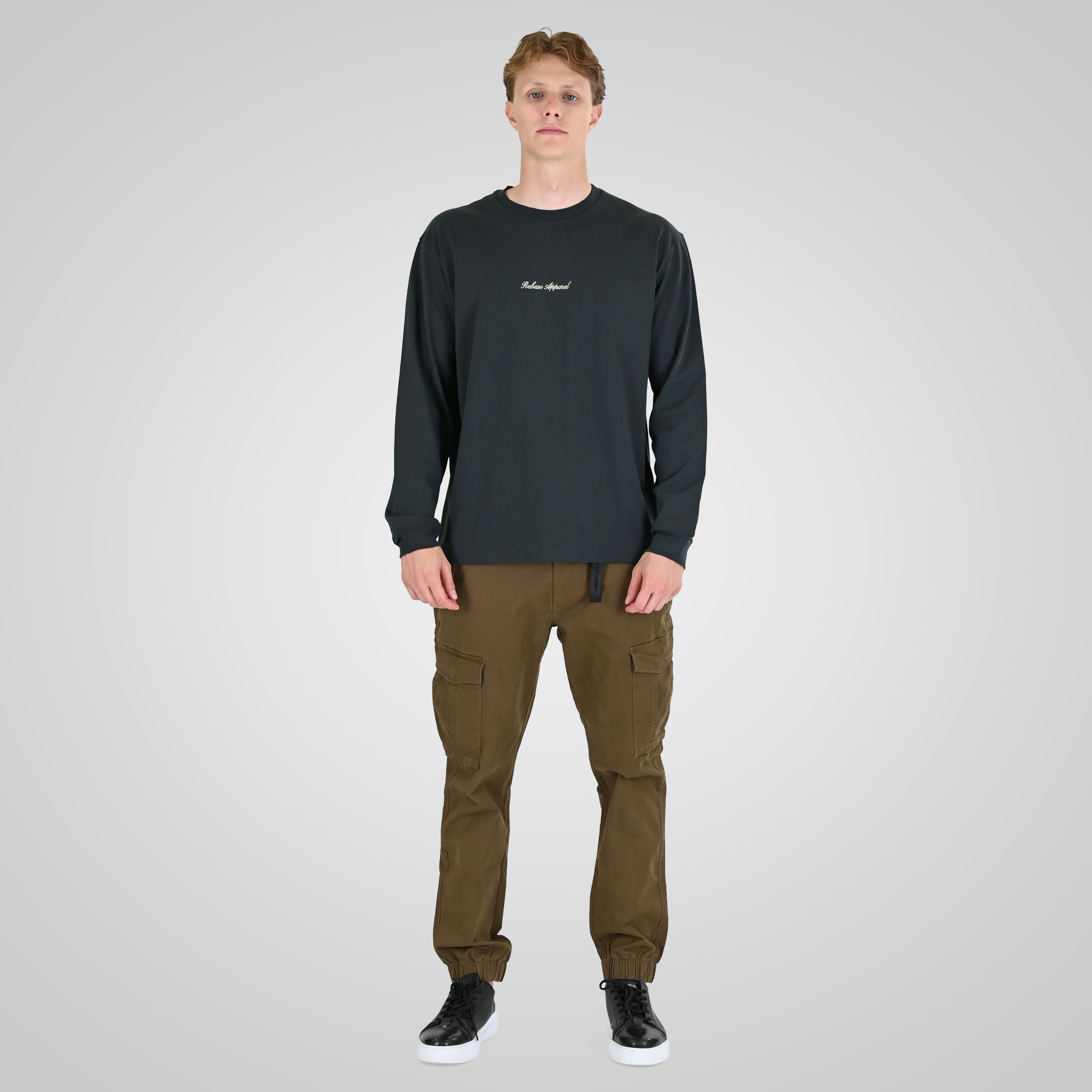 262RCCP-4110 CARGO PANTS WITH ELASTIC TAPE ON HEM CIGAR - Image 2