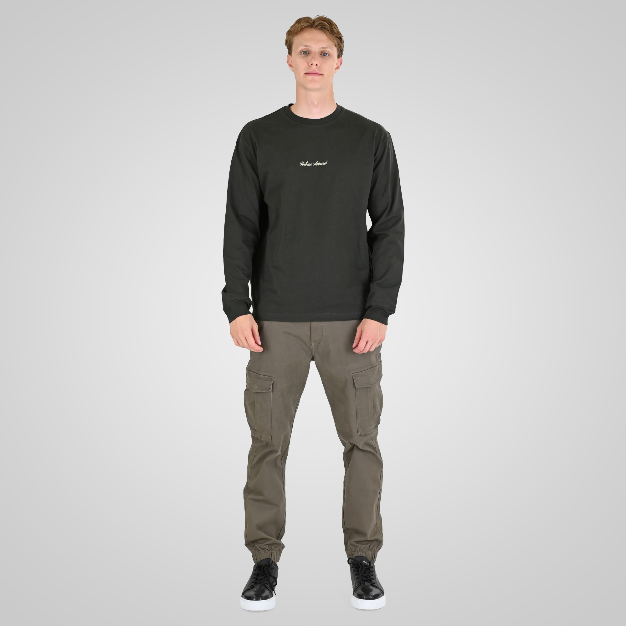 262RCCP-4110 CARGO PANTS WITH ELASTIC TAPE ON HEM FOG - Image 2