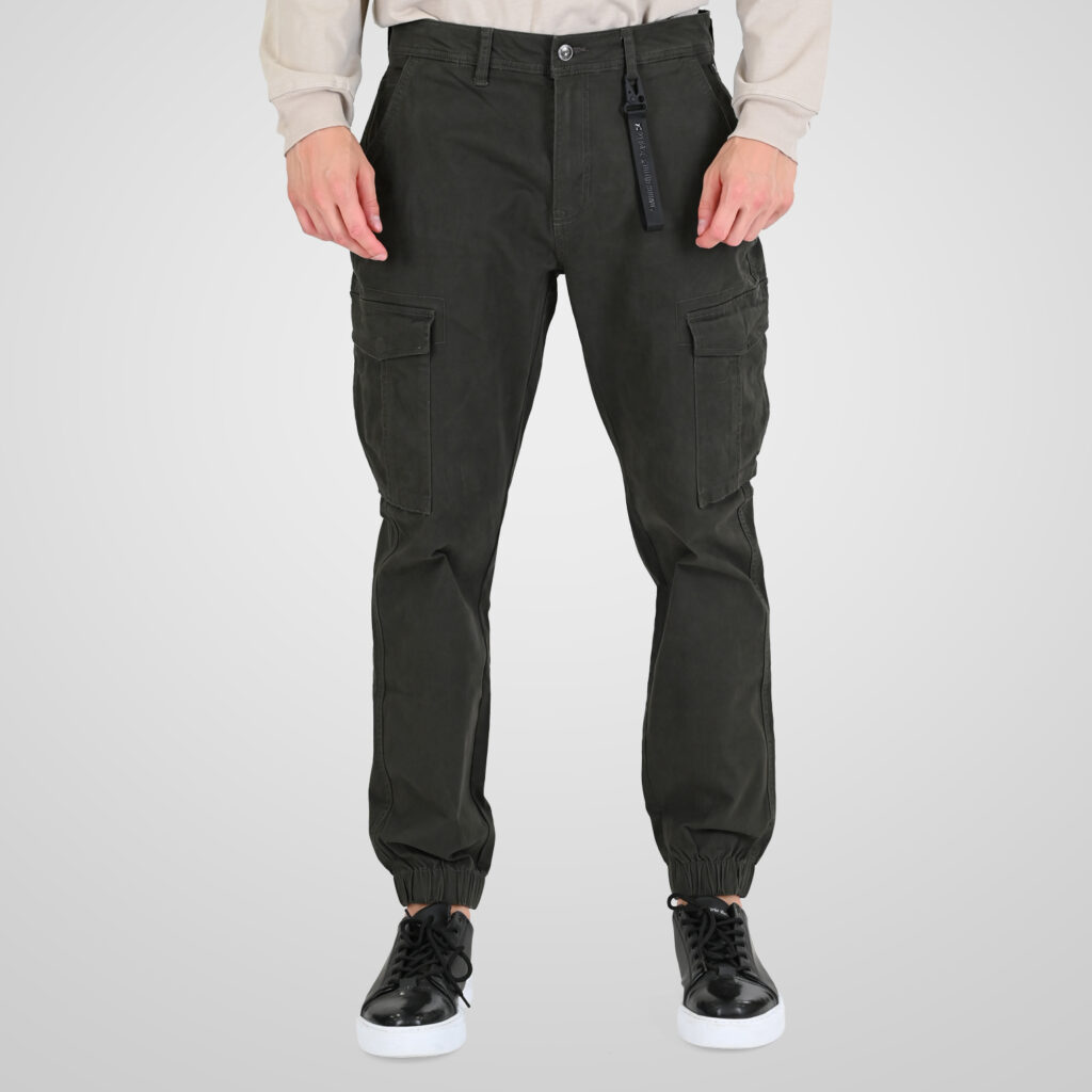 262RCCP-4110 CARGO PANTS WITH ELASTIC TAPE ON HEM DK KHAKI