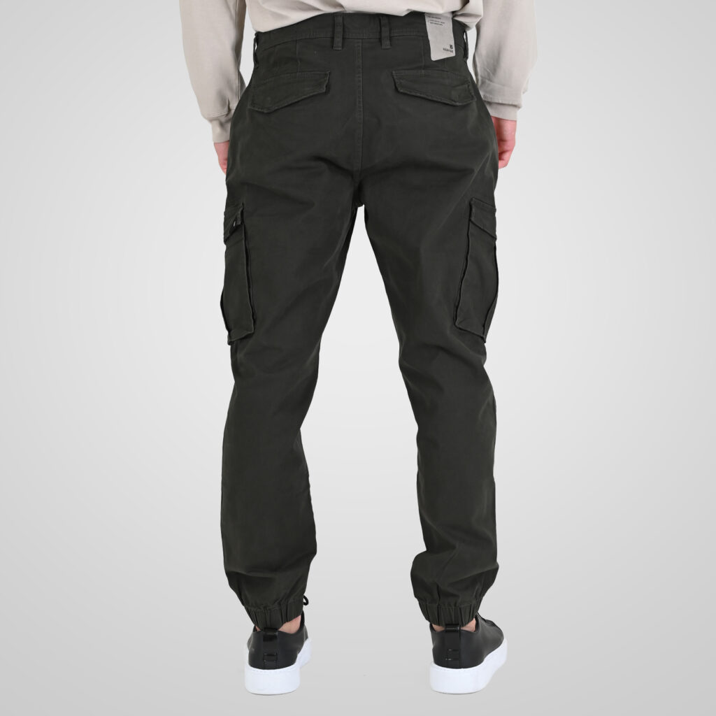 262RCCP-4110 CARGO PANTS WITH ELASTIC TAPE ON HEM DK KHAKI