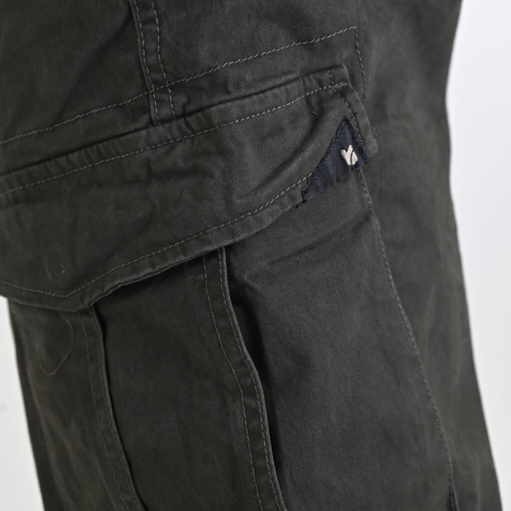 262RCCP-4110 CARGO PANTS WITH ELASTIC TAPE ON HEM DK KHAKI