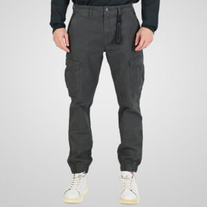 262RCCP-4110 CARGO PANTS WITH ELASTIC TAPE ON HEM SMOKE GREY