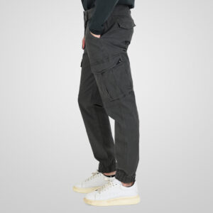 262RCCP-4110 CARGO PANTS WITH ELASTIC TAPE ON HEM SMOKE GREY - Image 3