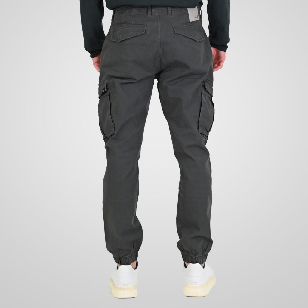262RCCP-4110 CARGO PANTS WITH ELASTIC TAPE ON HEM SMOKE GREY