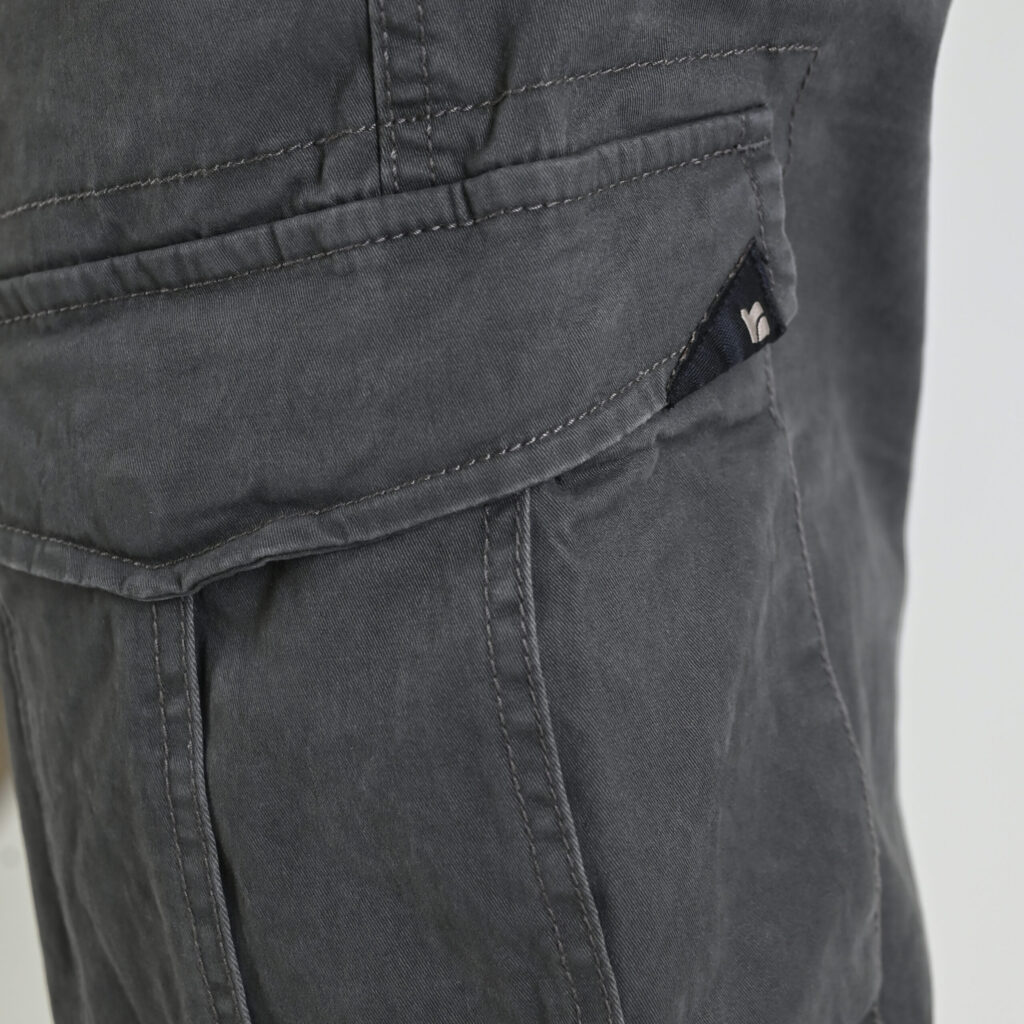 262RCCP-4110 CARGO PANTS WITH ELASTIC TAPE ON HEM SMOKE GREY