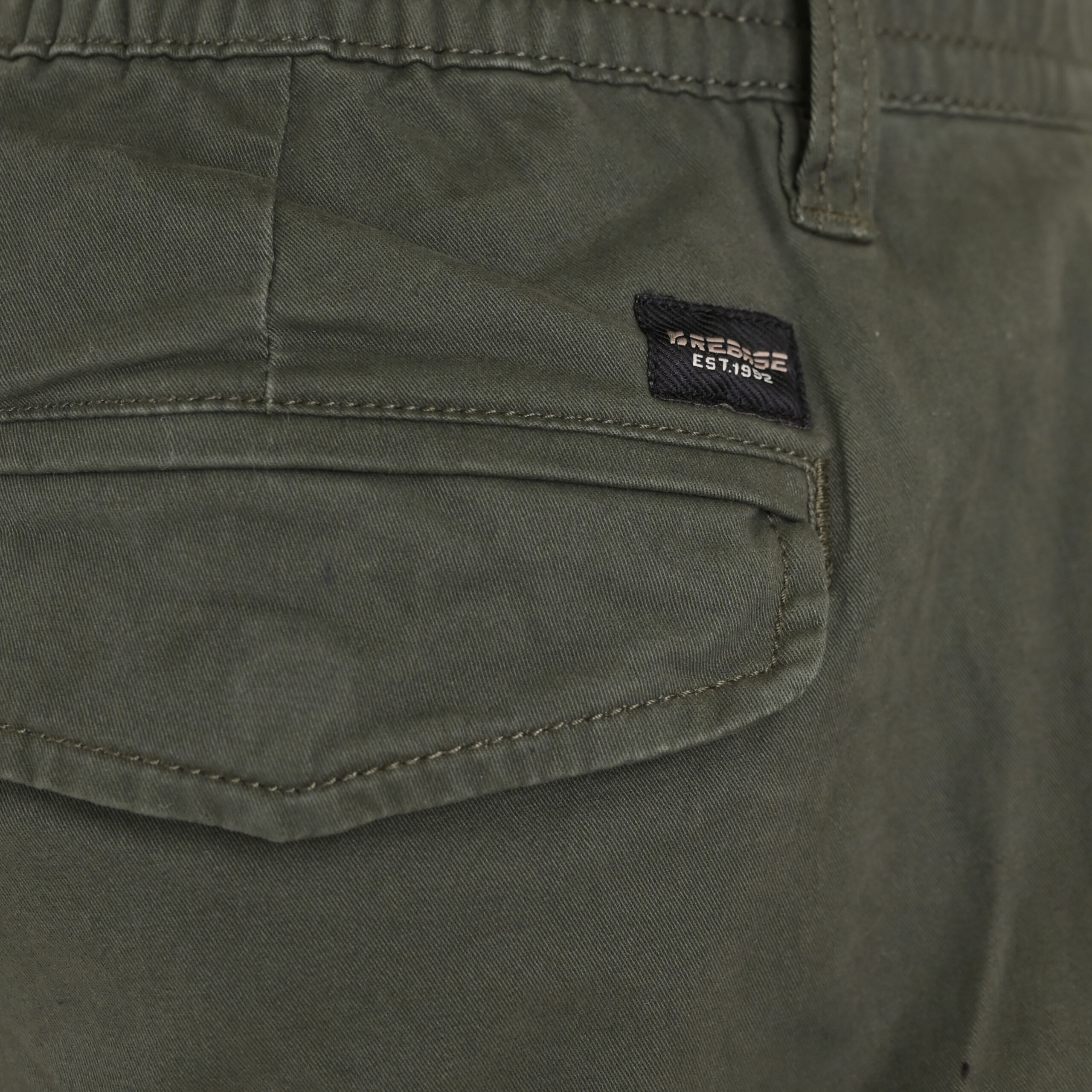 262RCCP-4139 CARGO PANTS WITH ELASTIC WAISTBAND AND HEM AUTUMN GREEN - Image 6
