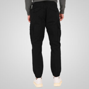 262RCCP-4139 CARGO PANTS WITH ELASTIC WAISTBAND AND HEM BLACK - Image 4