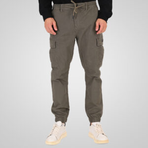 262RCCP-4139 CARGO PANTS WITH ELASTIC WAISTBAND AND HEM OLIVE