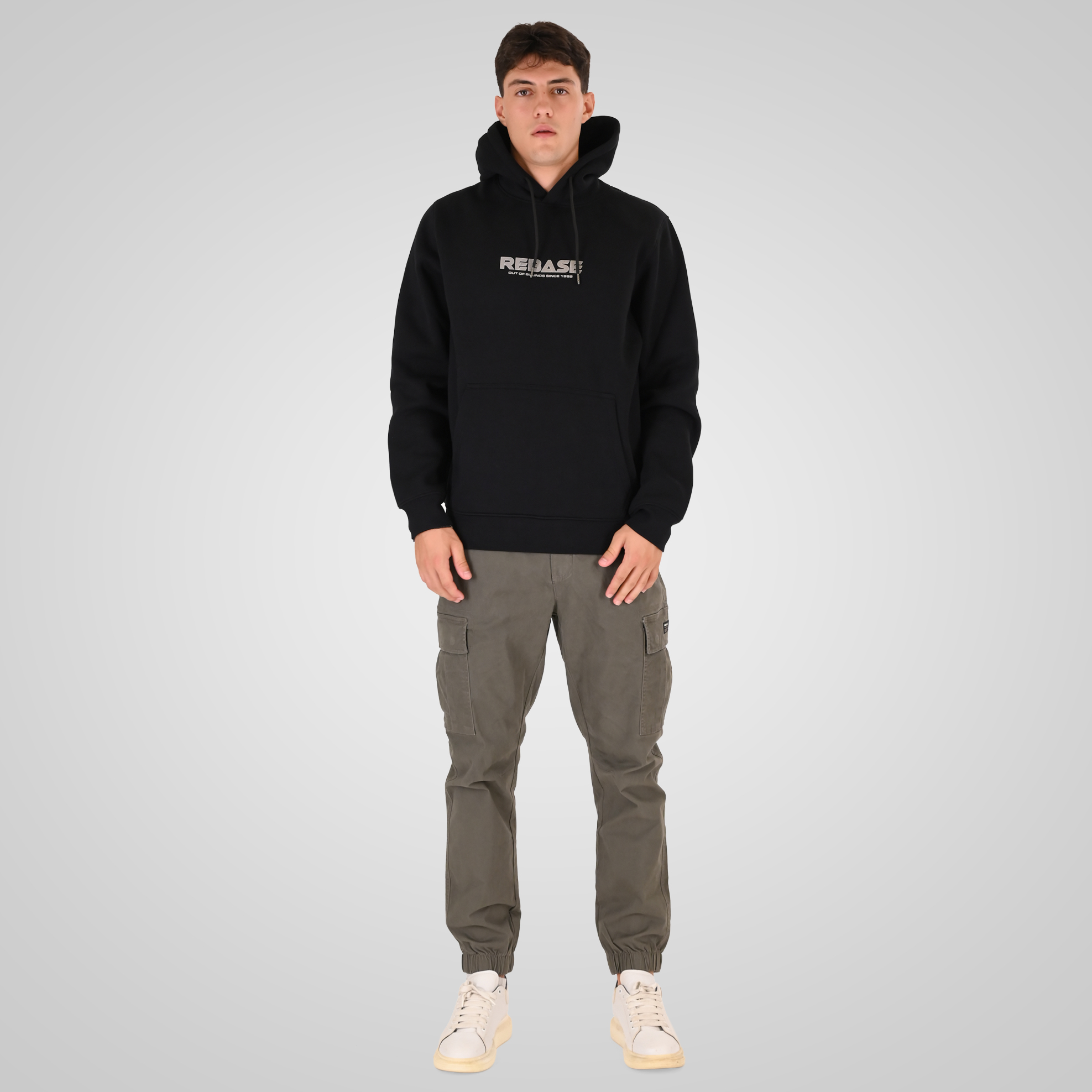 262RCCP-4139 CARGO PANTS WITH ELASTIC WAISTBAND AND HEM OLIVE - Image 2