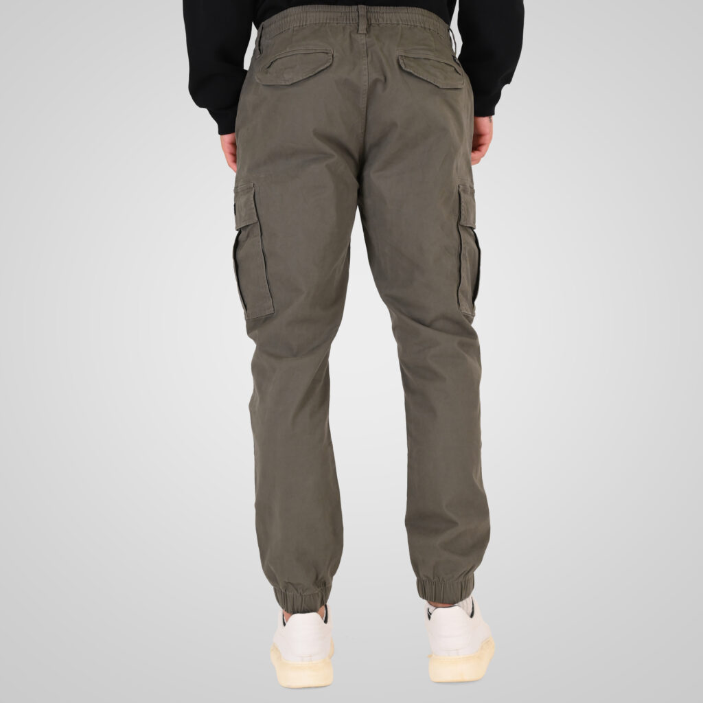 262RCCP-4139 CARGO PANTS WITH ELASTIC WAISTBAND AND HEM OLIVE