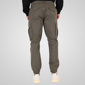 262RCCP-4139 CARGO PANTS WITH ELASTIC WAISTBAND AND HEM OLIVE - Image 4