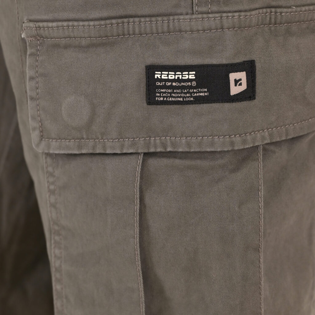 262RCCP-4139 CARGO PANTS WITH ELASTIC WAISTBAND AND HEM OLIVE