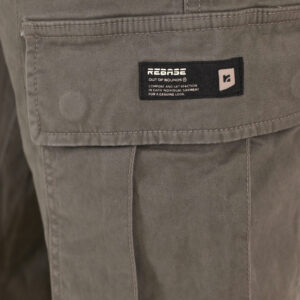 262RCCP-4139 CARGO PANTS WITH ELASTIC WAISTBAND AND HEM OLIVE - Image 5