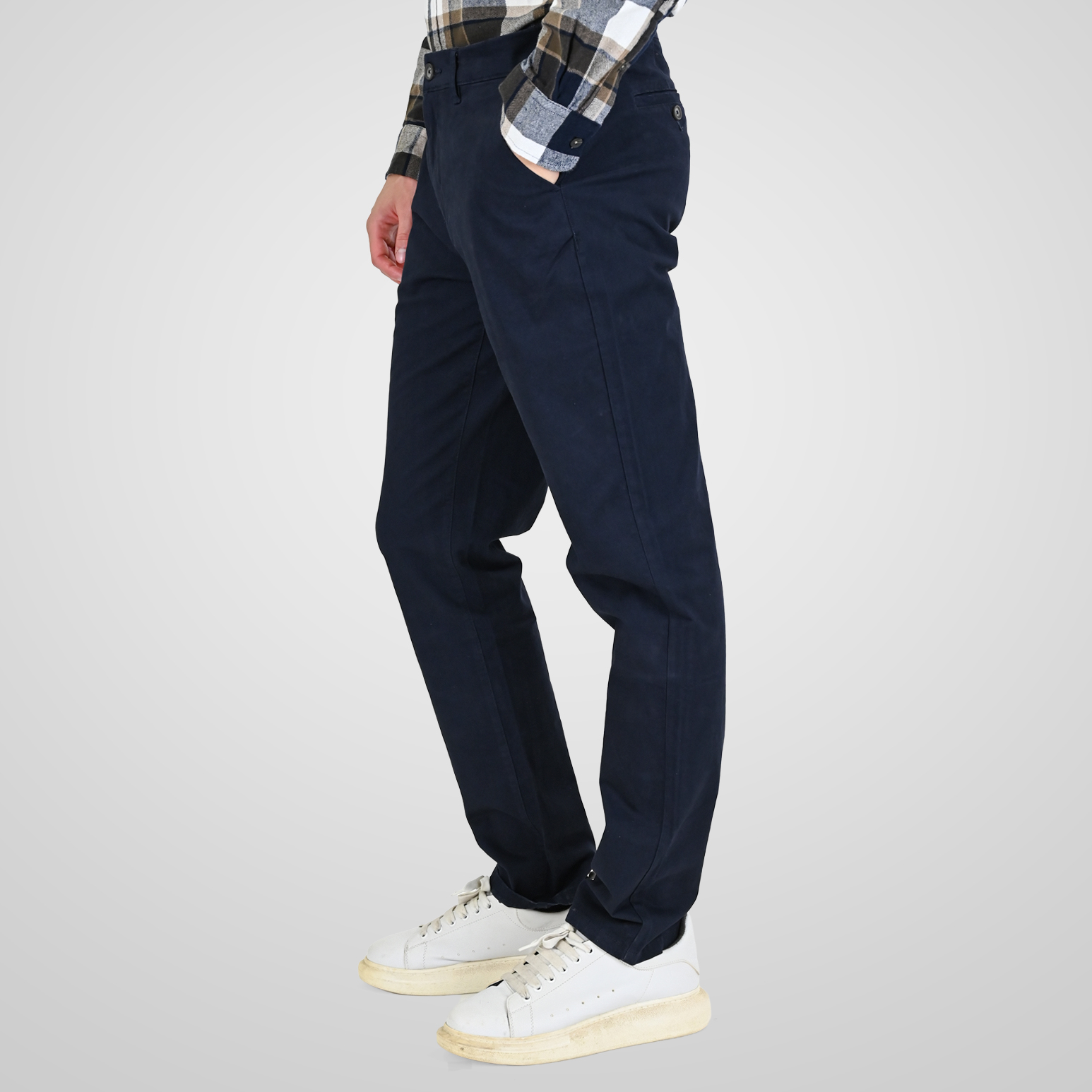 262RCP-4113 CHINOS PANTS NAVY - Image 3