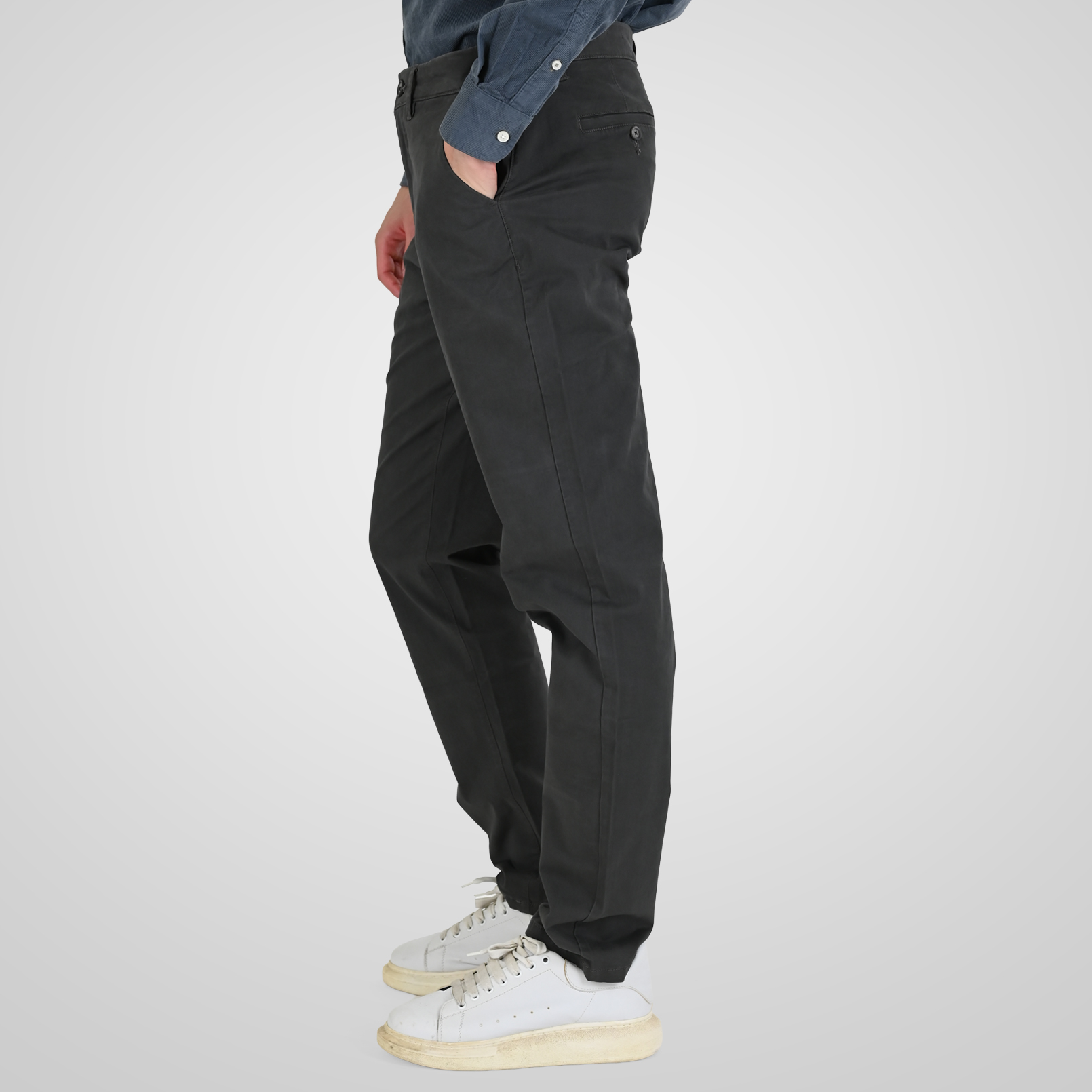 262RCP-4113 CHINOS PANTS SMOKE GREY - Image 3