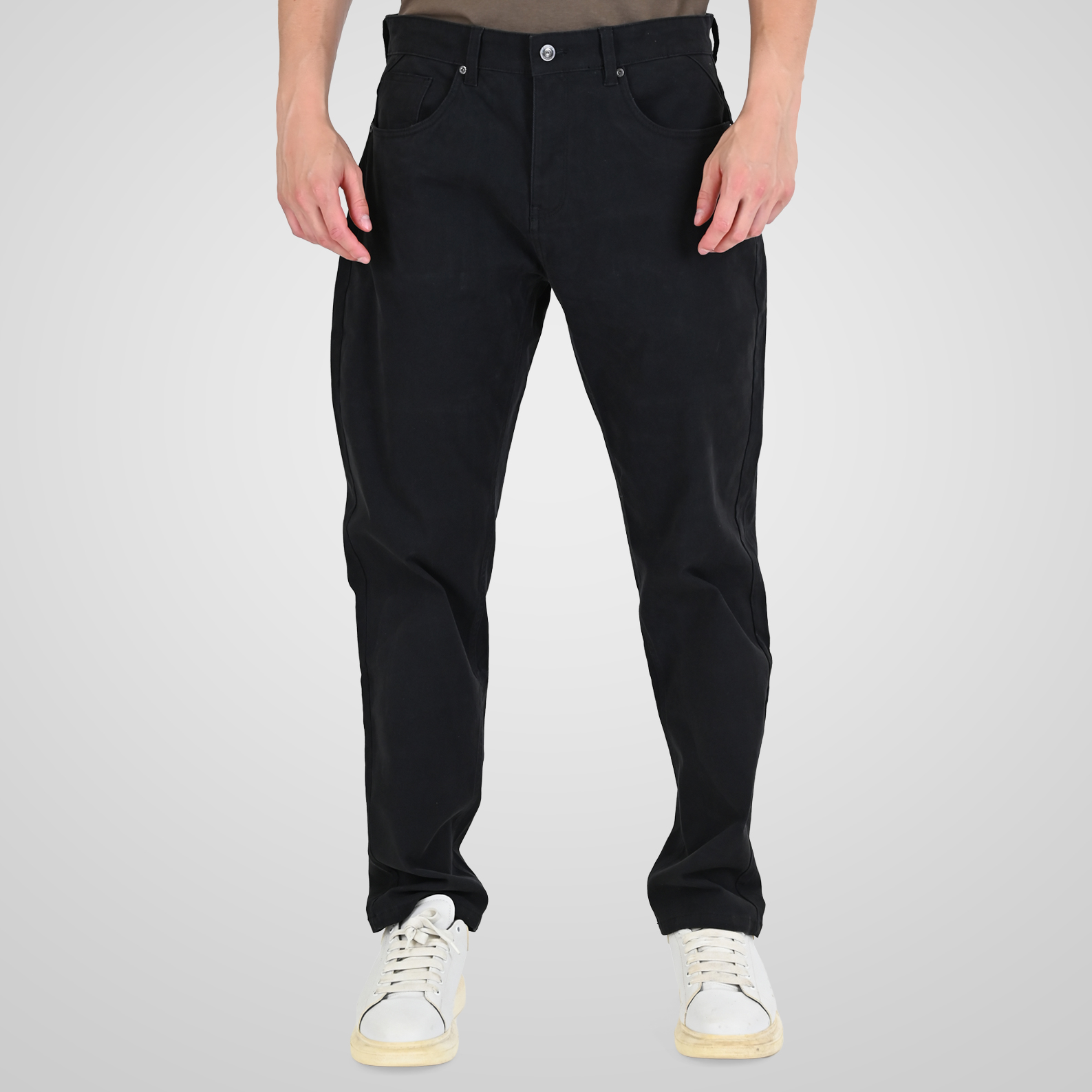 262RFP-4116 PANTS FIVE POCKET (TWILL FABRIC) BLACK - Image 1