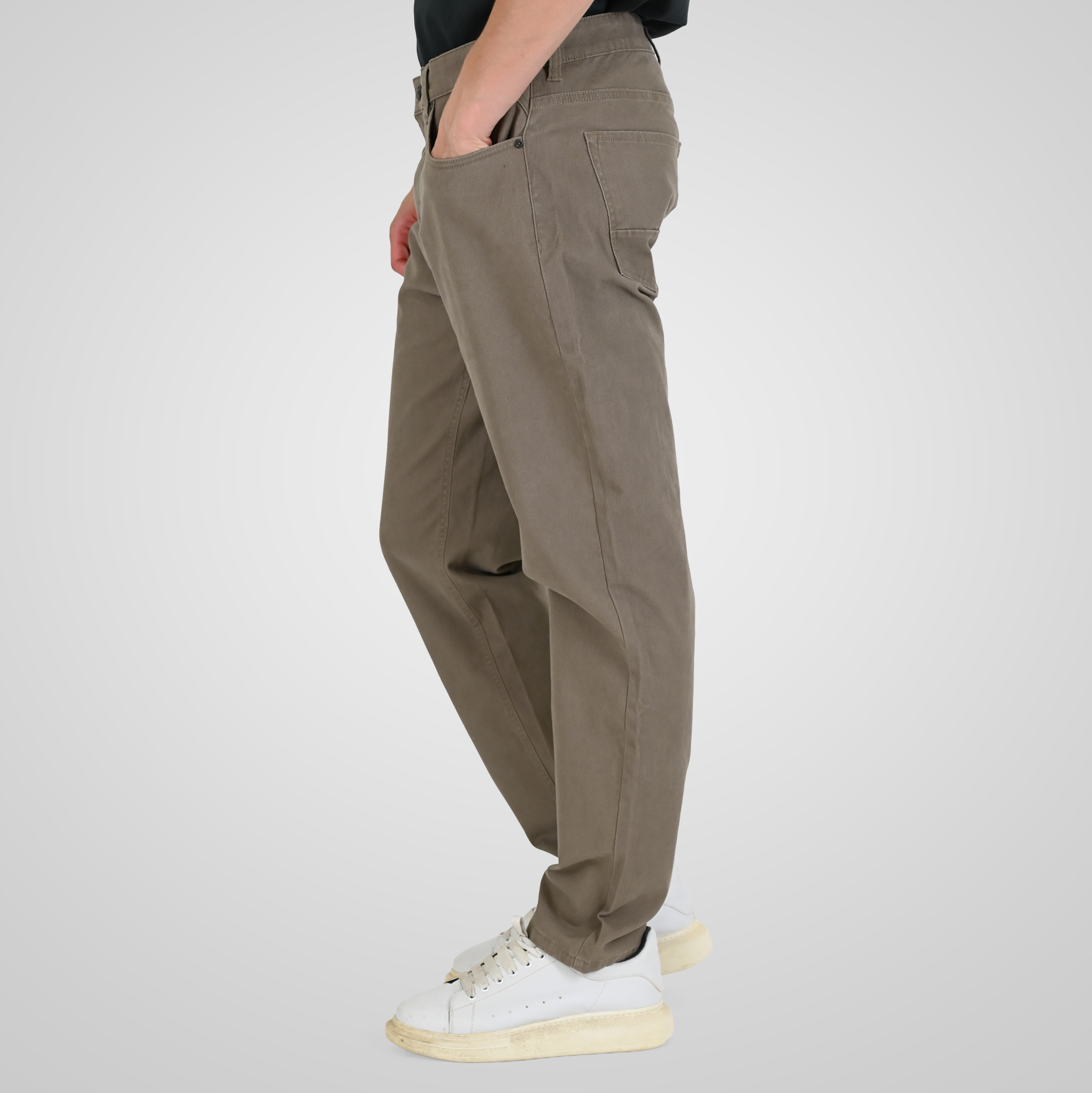 262RFP-4116 PANTS FIVE POCKET (TWILL FABRIC) TAUPE - Image 3