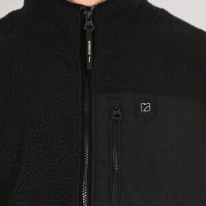 262RFT-7080 SHERPA FULL ZIP WITH PATCH CHEST POCKET BLACK - Image 5