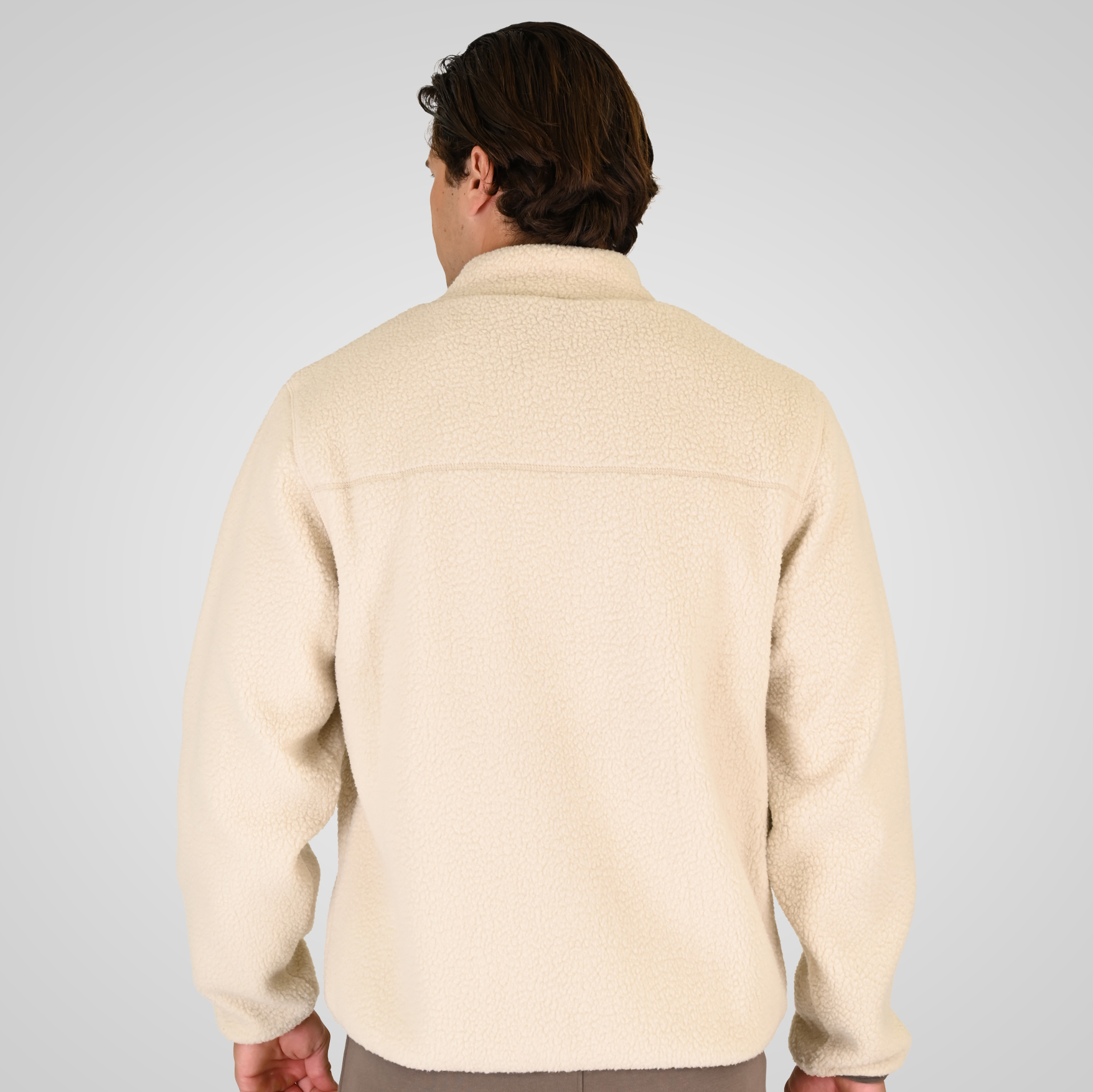 262RFT-7080 SHERPA FULL ZIP WITH PATCH CHEST POCKET OFF WHITE - Image 4