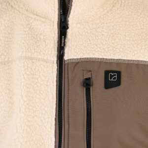 262RFT-7080 SHERPA FULL ZIP WITH PATCH CHEST POCKET OFF WHITE - Image 5