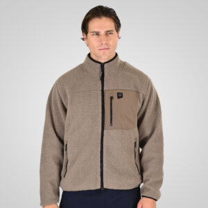 262RFT-7080 SHERPA FULL ZIP WITH PATCH CHEST POCKET TAUPE