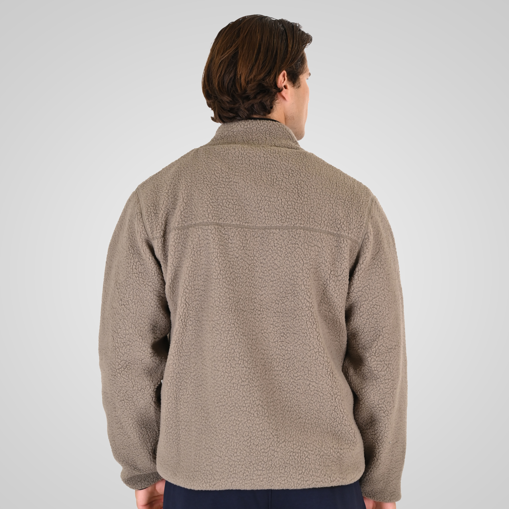 262RFT-7080 SHERPA FULL ZIP WITH PATCH CHEST POCKET TAUPE - Image 4