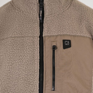 262RFT-7080 SHERPA FULL ZIP WITH PATCH CHEST POCKET TAUPE - Image 5